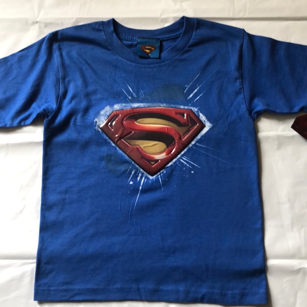 Shirt Superman boys new size L cotton graphic short sleeve TM & DC Comics